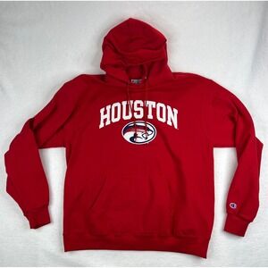 Champion‎ Houston Cougars Hoodie Sweatshirt Mens XL Red Pullover